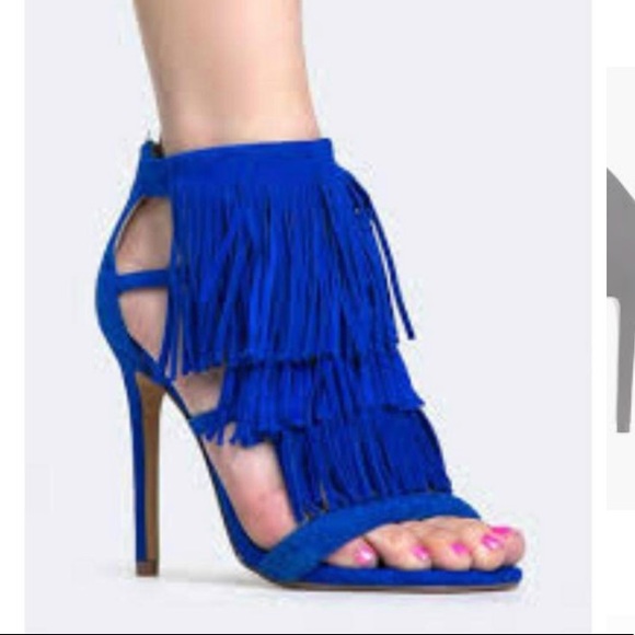 NEW Neon Yellow Steve Madden Fringly Heels - Picture 5 of 5